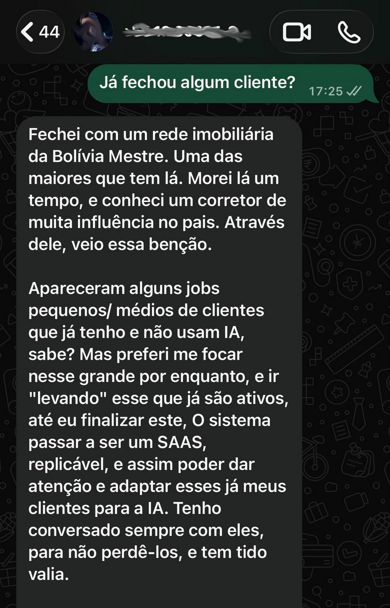 Conversa com aluno do Método ERA que fechou cliente